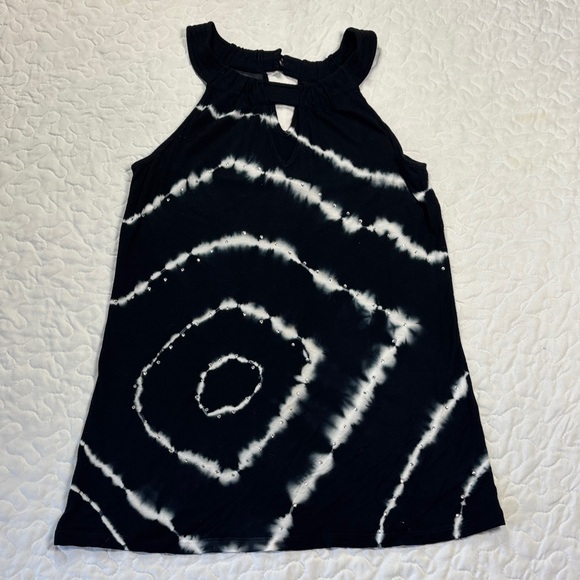 INC International Concepts Black and White Embellished Tank Top size small - Picture 1 of 4